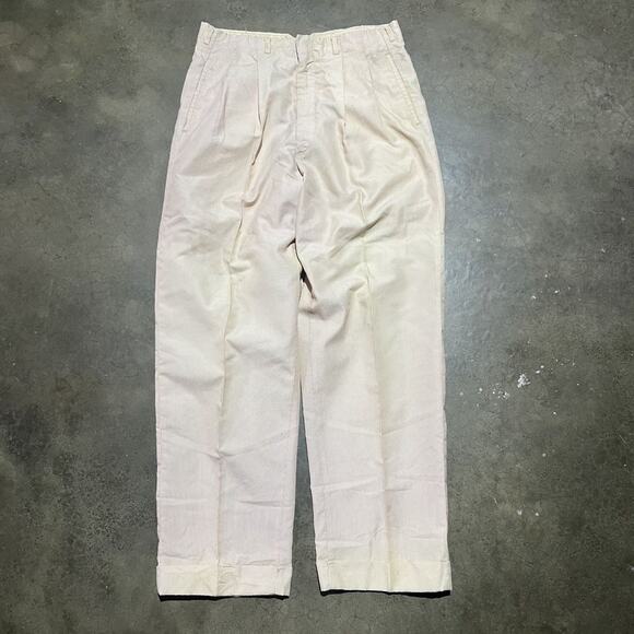 Vintage 60s Orange Seersucker Nylon Striped Pants 32x30 - Picture 1 of 7